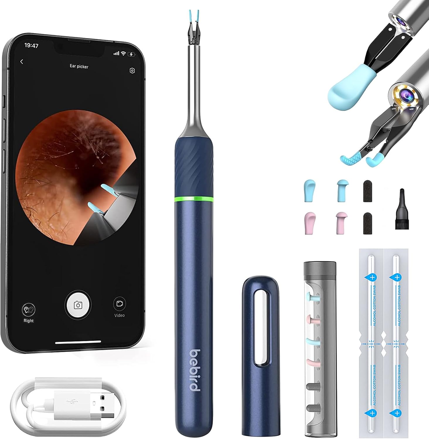 Ear Wax Removal Tool Camera with 10 Megapixels, 12 Ear Spoons, 2 Modes A846751