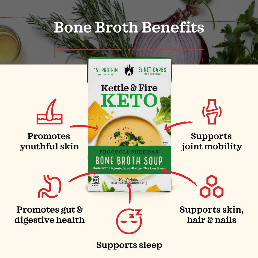 Keto Bone Broth Soup Broccoli Cheddar 16.9 oz R22447