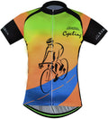 Yellow Short Sleeves Quick Dry Cycling Jersey O923108