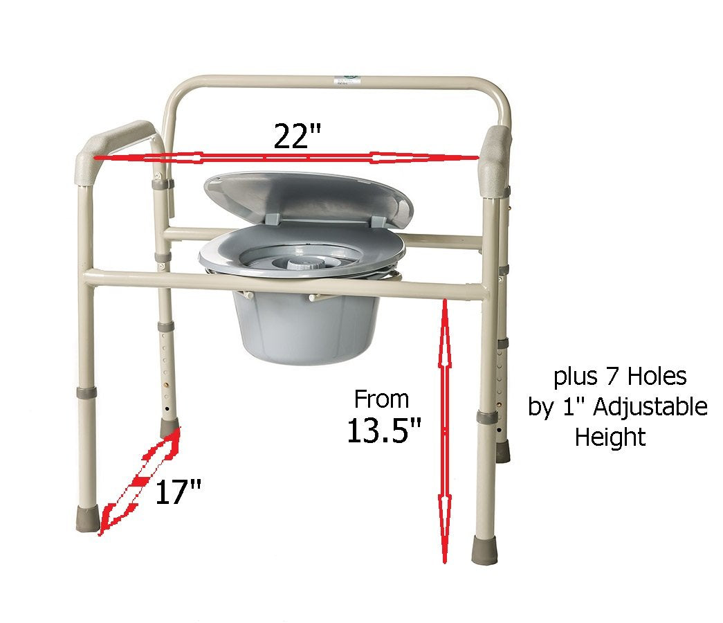 Gray Heavy Duty Bariatric Commode Chair I336176