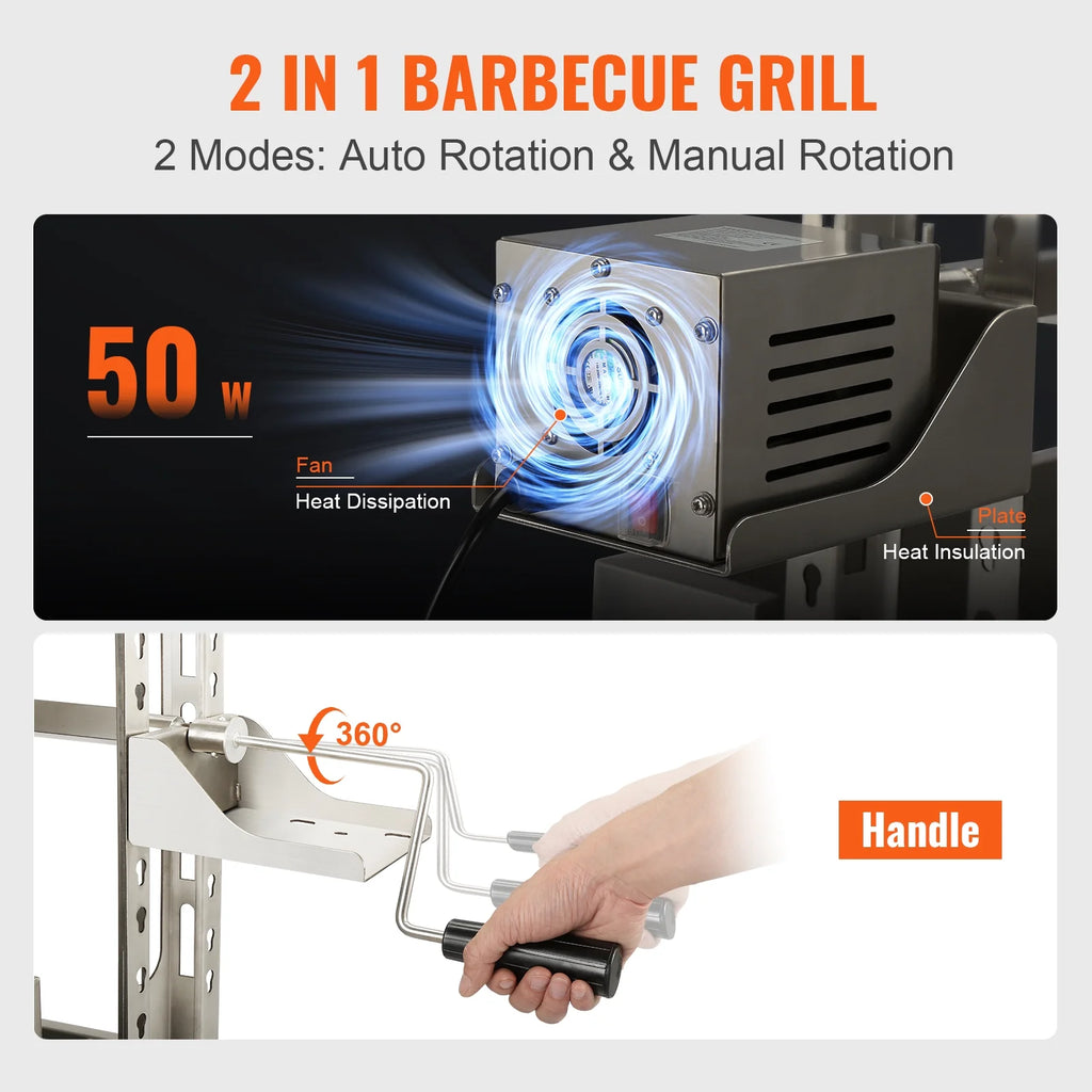 46 inches 50W 60KG Rotisserie BBQ Grill K759769