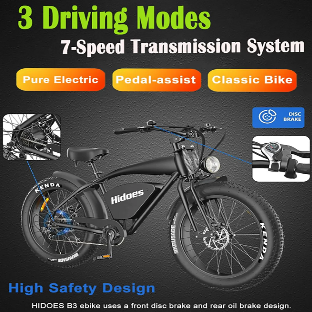 26" Fat Tire Electric Mountain Bike Set of 2 K15940