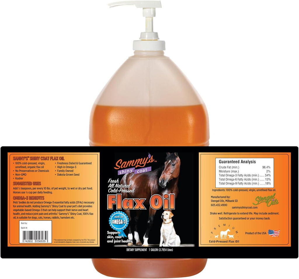 Pure Flaxseed Oil for Horses, 1 Gallon V508841