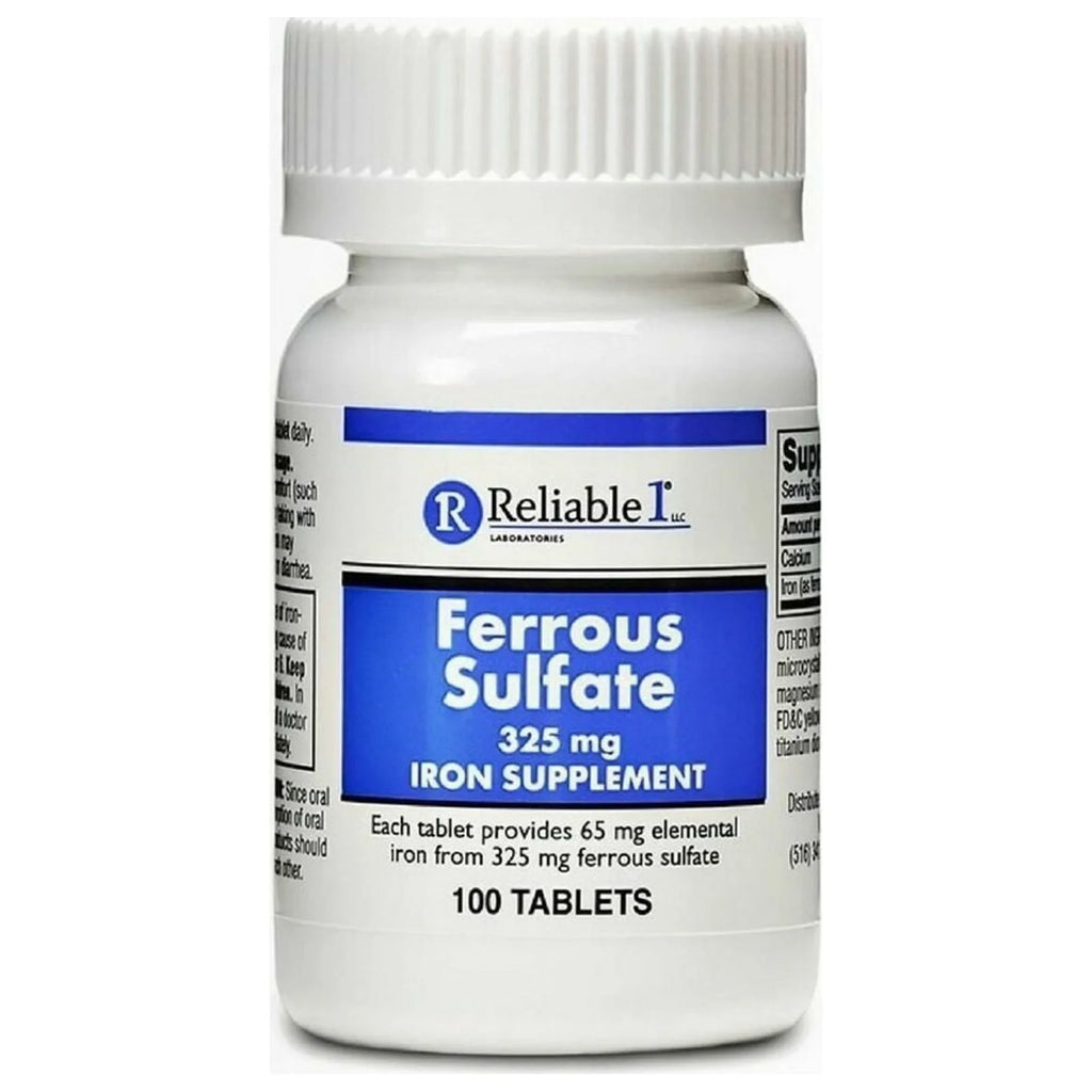 100 Tablets Ferrous Sulfate Iron 325 mg F966938