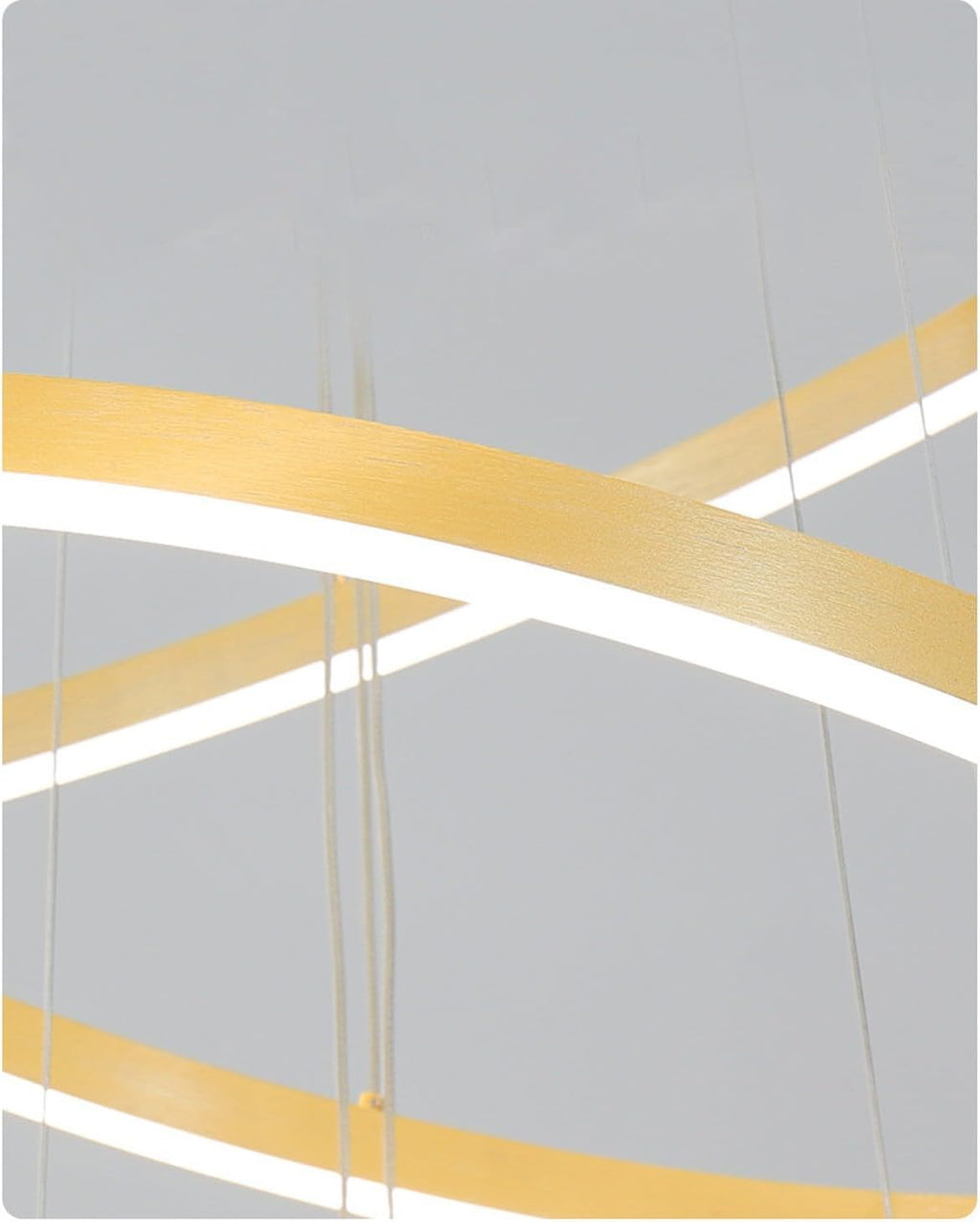 6 Rings Gold LED Chandelier with Remote Control K88675