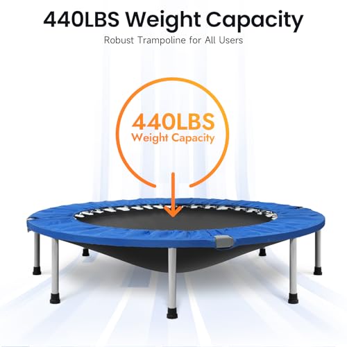 40/48" Foldable Mini Trampoline with Adjustable Foam Handle K7285