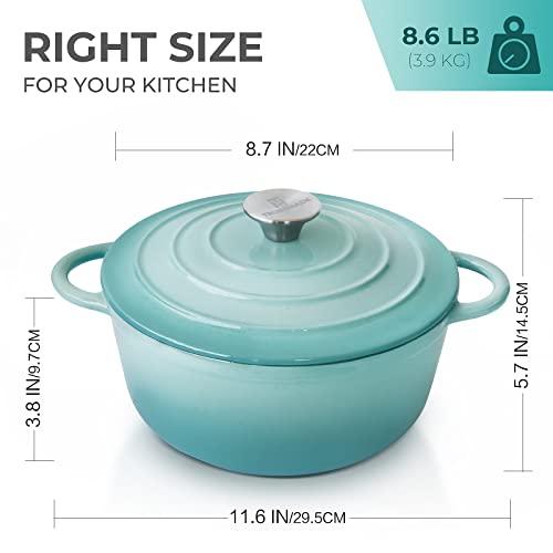 Enamel Coated Cast Iron Dutch Oven with Self Basting Lid W150286