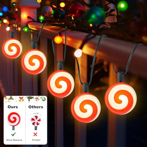 Red 10 LED Peppermint String Lights with Stakes R57339