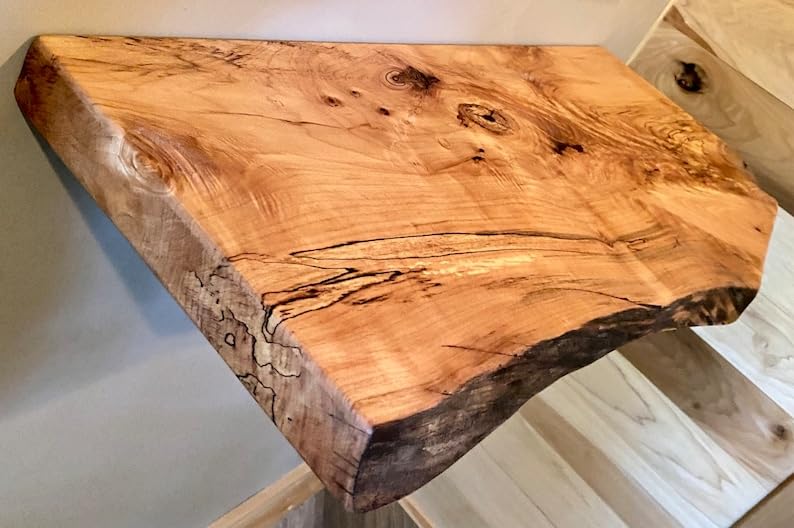 Live Edge Spalted Maple Floating Shelves N903255