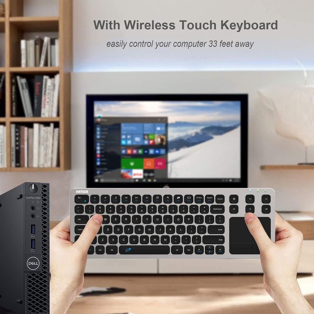 Mini PC Intel i7-8700T 32GB DDR4 512GB SSD WiFi 6E HDMI Dual Monitor Support Wireless Touch Keyboard V9884