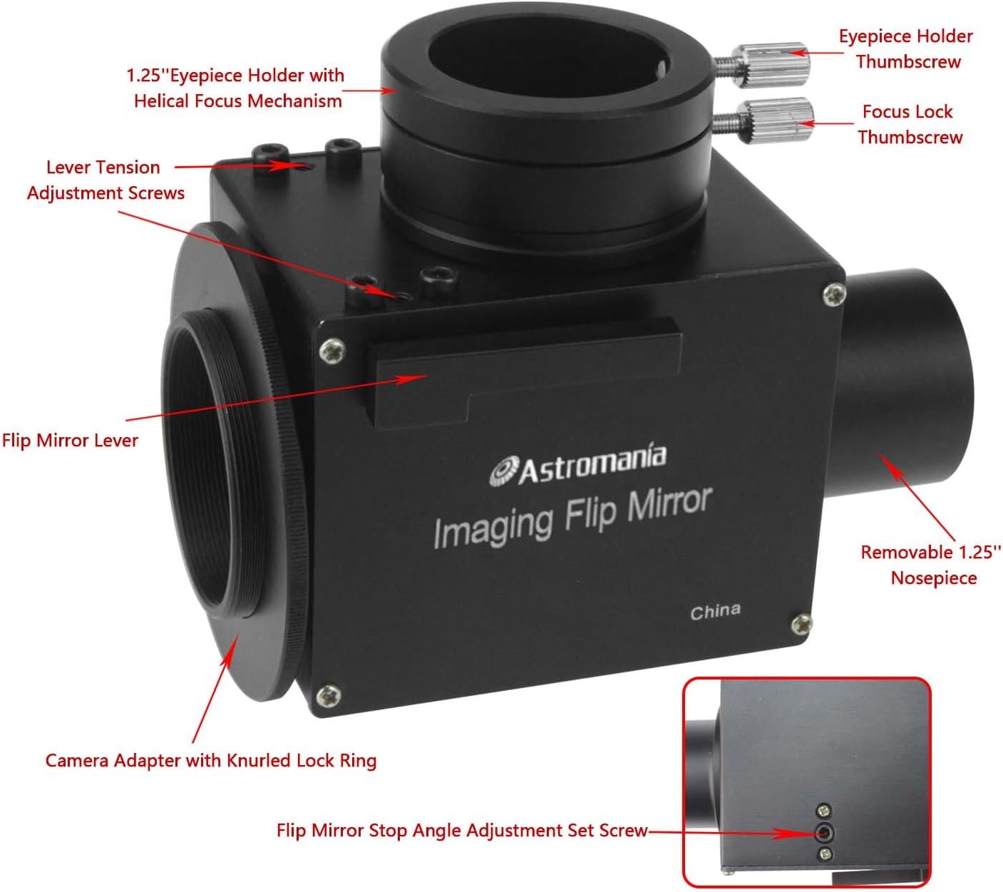 1.25" Astrophotography Flip Mirror U3595