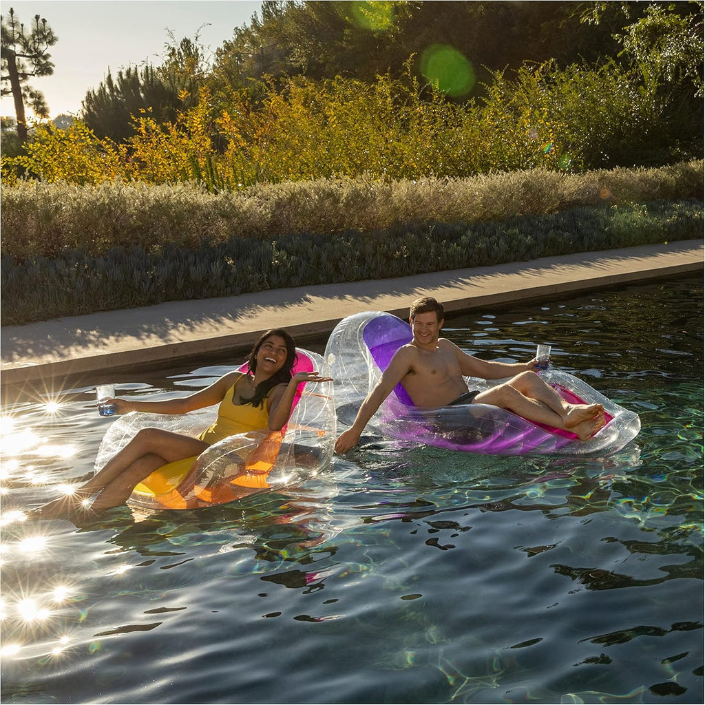 Translucent Inflatable Pool Float with Cup Holder C463