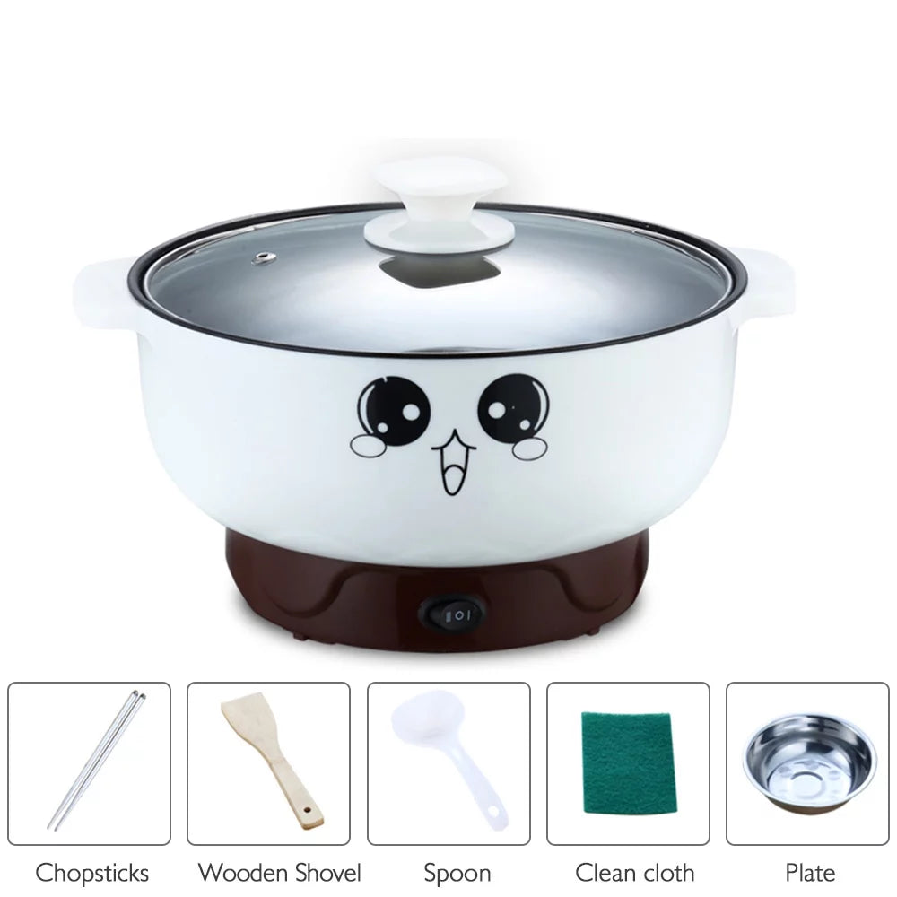Electric Multi-Pot, 110V Electric Skillet Nonstick Hot Pot, 2.3L Q69959