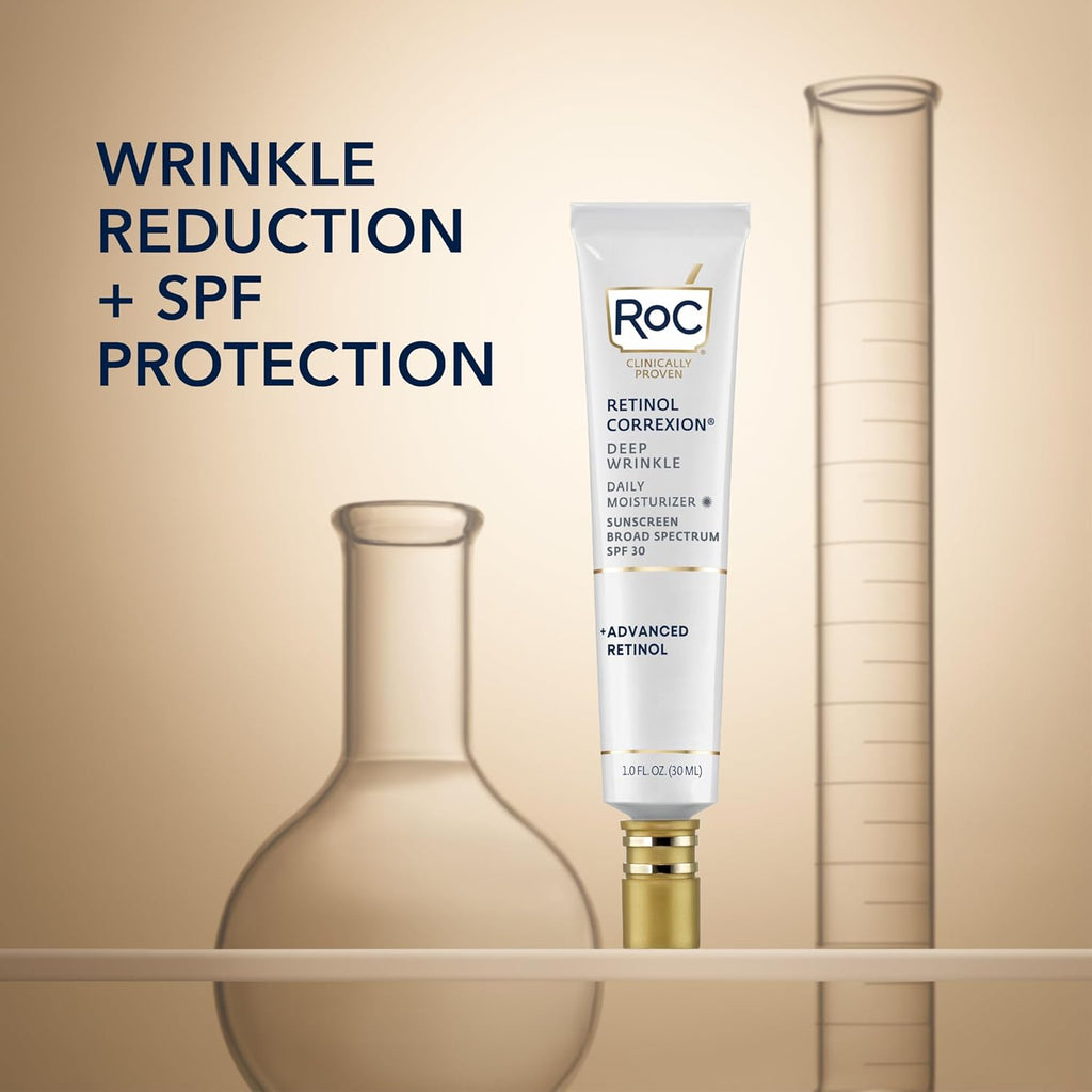 Retinol Correxion Deep Wrinkle Daily Face Moisturizer with Sunscreen SPF 30, 1 Ounce T7480