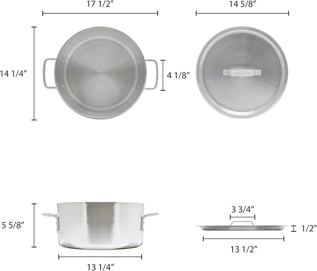 14 Quart Aluminum Braiser With Lid E8411
