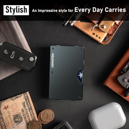 Matte Black Slim RFID Blocking Front Pocket Wallet Y122443
