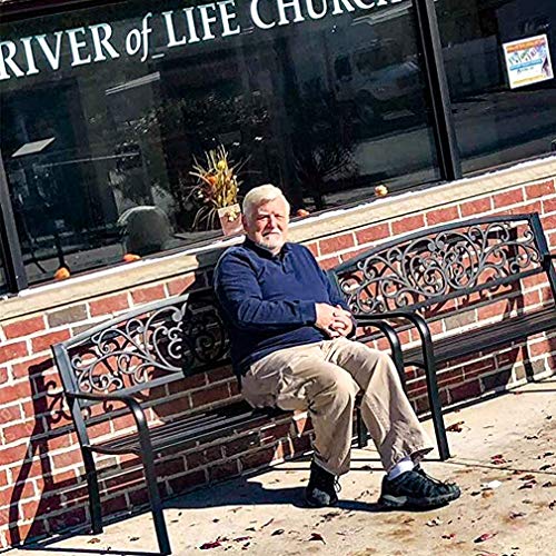 Metal Patio Bench with Steel Frame Y789