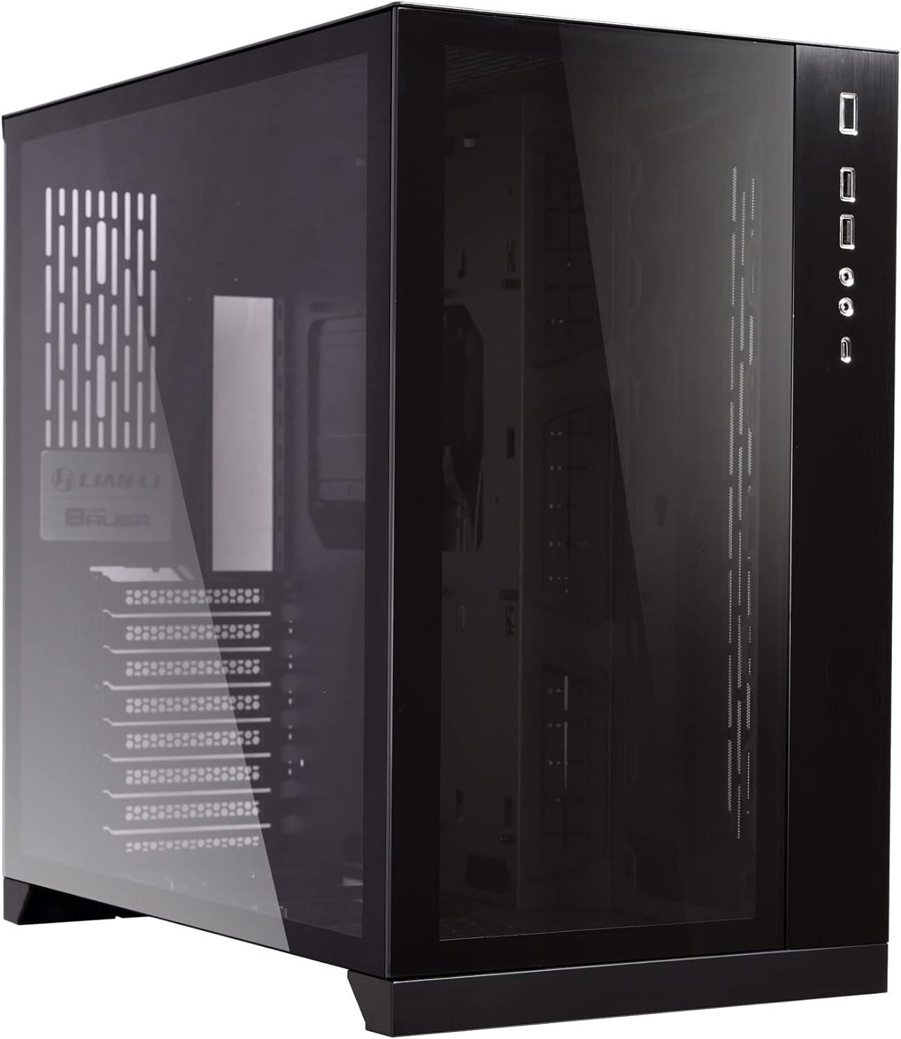 White ATX Mid Tower Tempered Glass Computer Case D7483