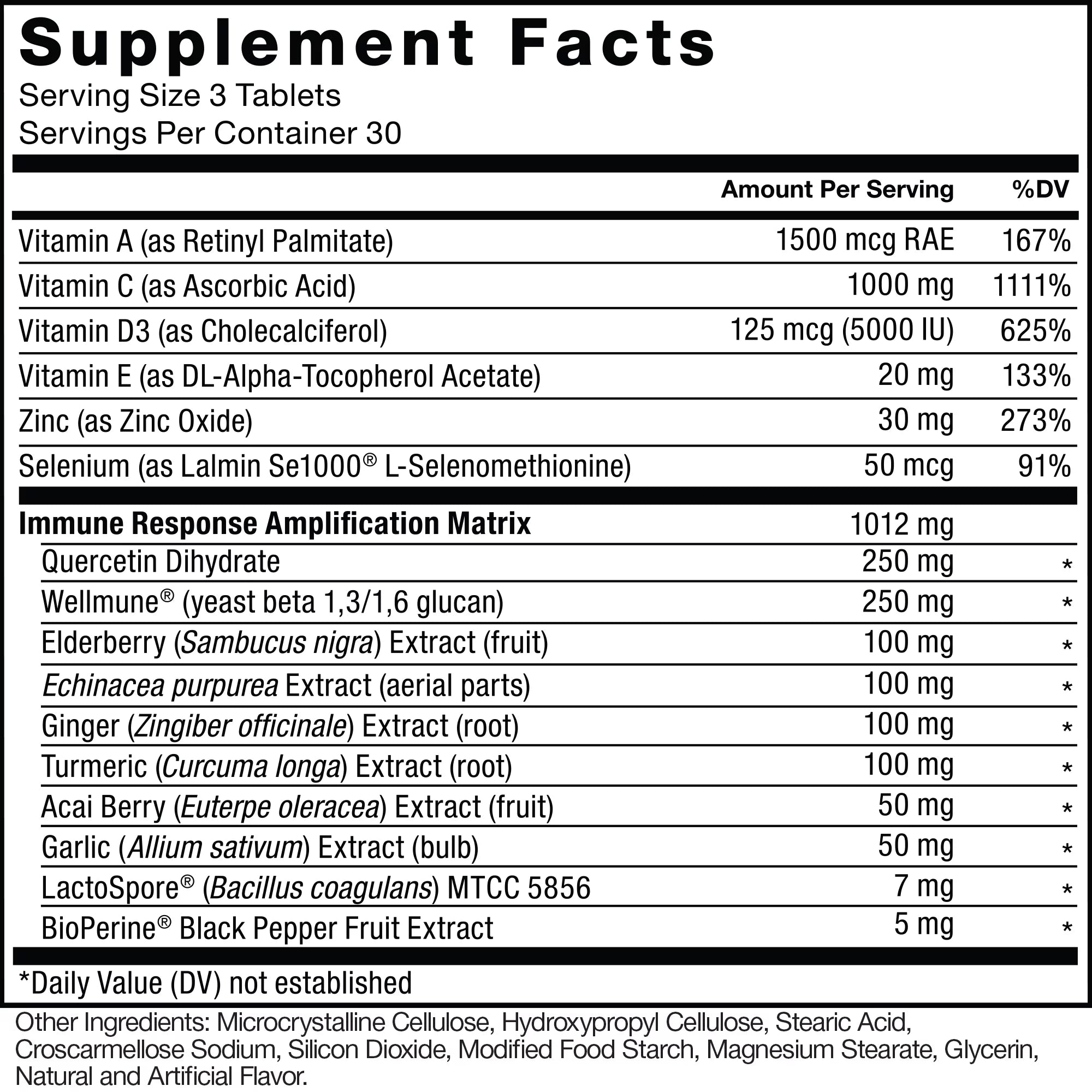 90 Tablets Immunity Supplement I686407