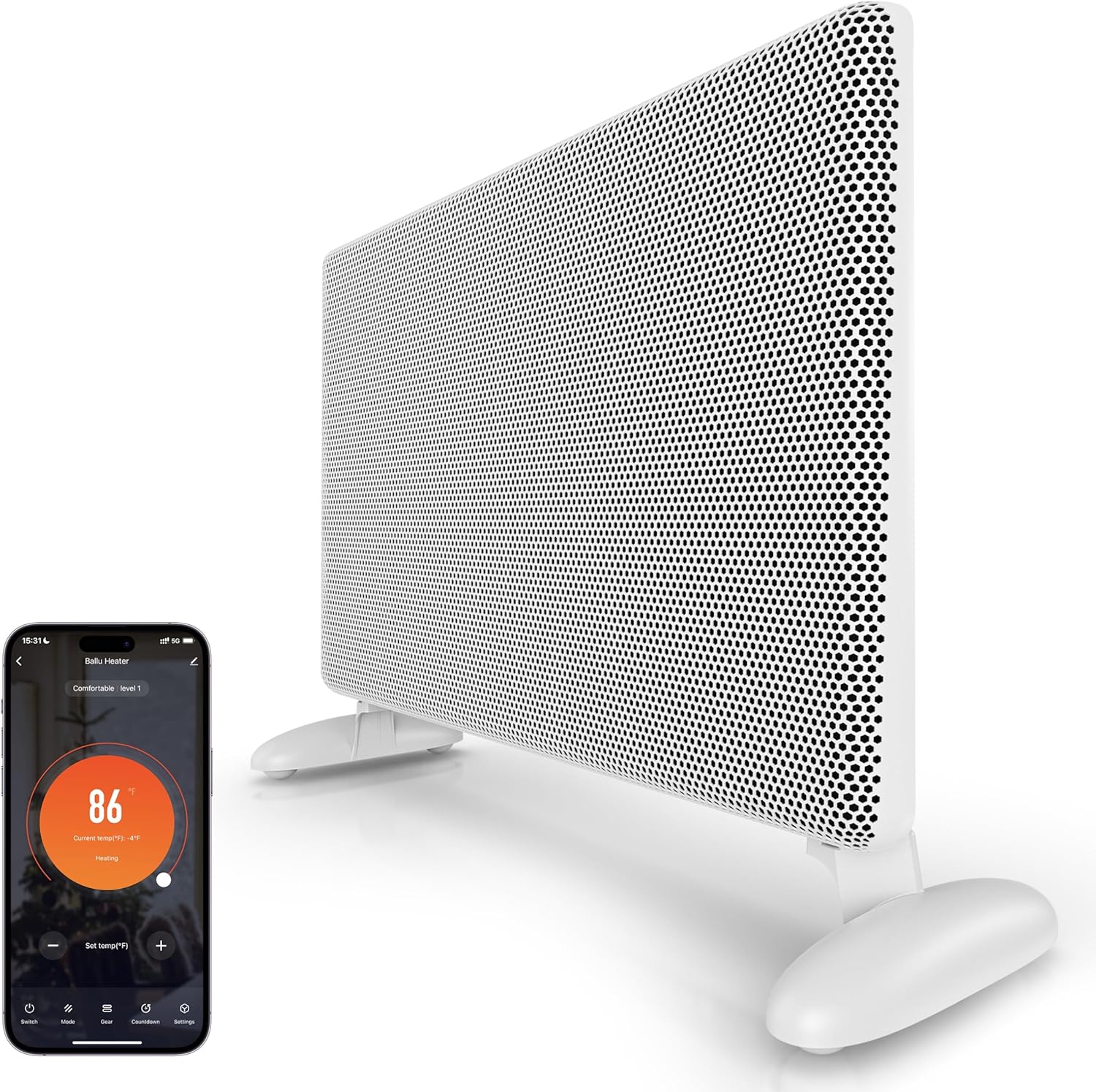 1500W Panel Electric Heater with Digital Thermostat R65955