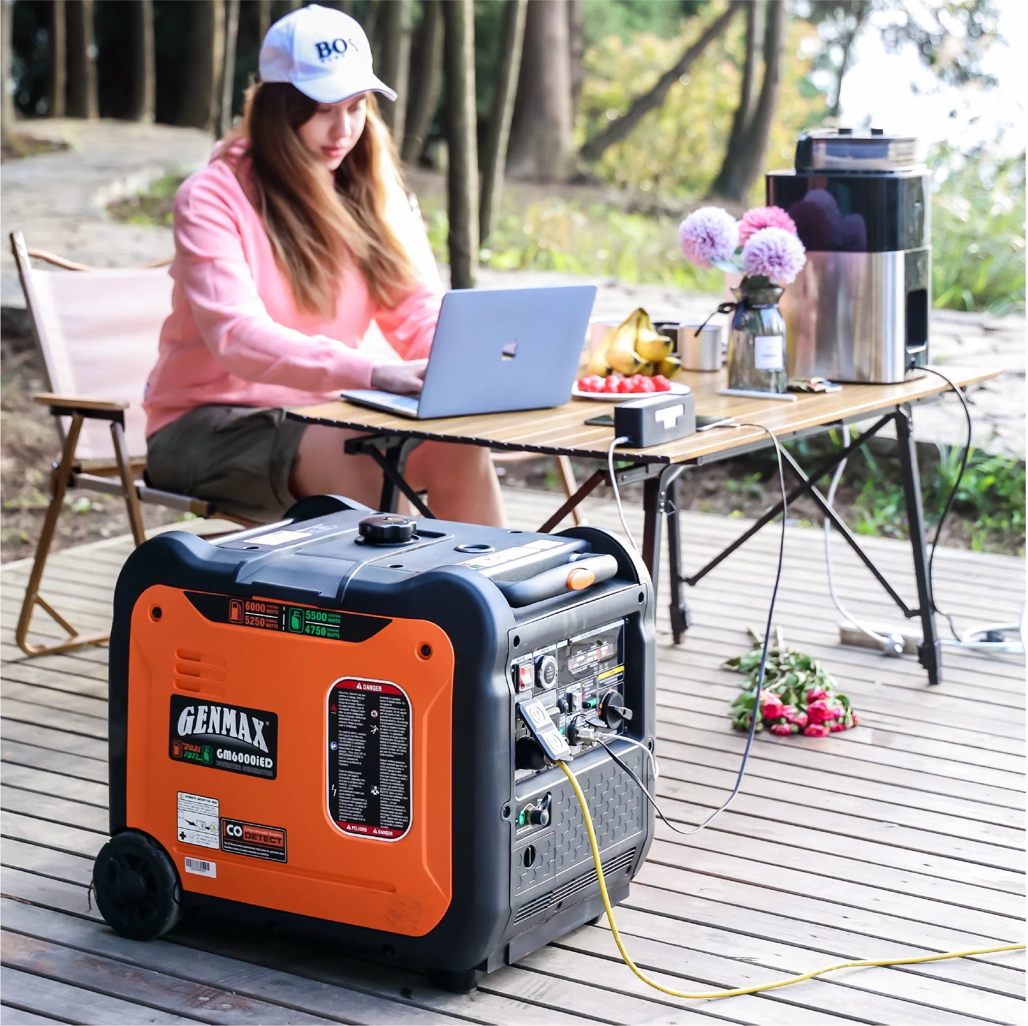 6000W Dual Fuel Portable Inverter Generator with Remote/Electric Start A7682