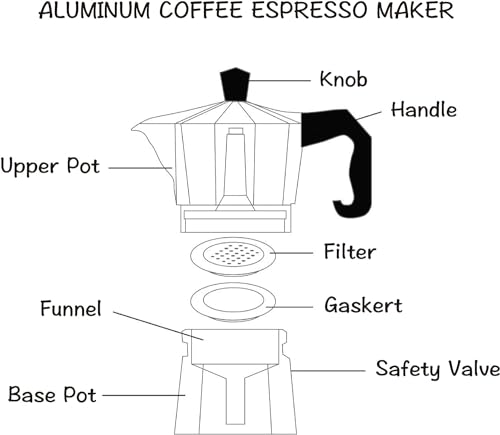 Silver 3 Cup Stovetop Espresso Maker H957342