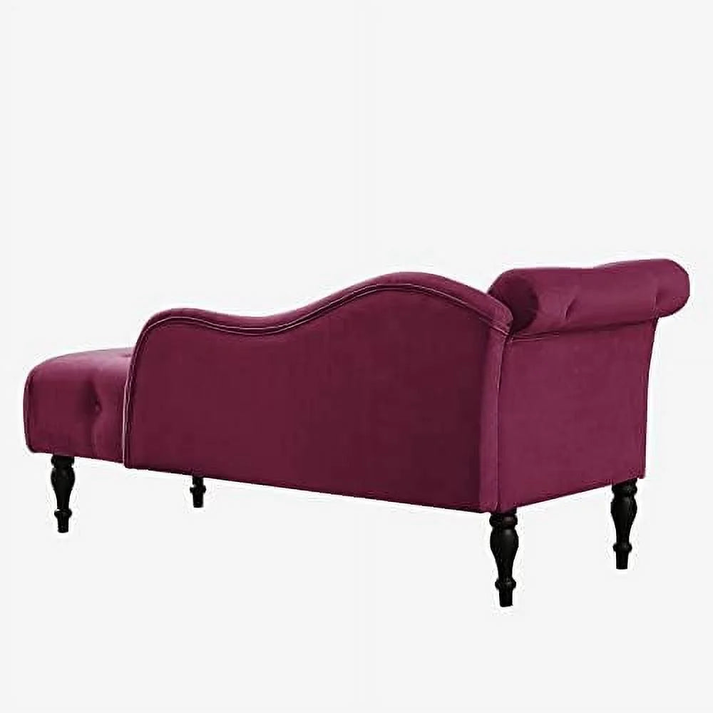 Grey Velvet Tufted Upholstered Lounge Chair with Pillow T2293
