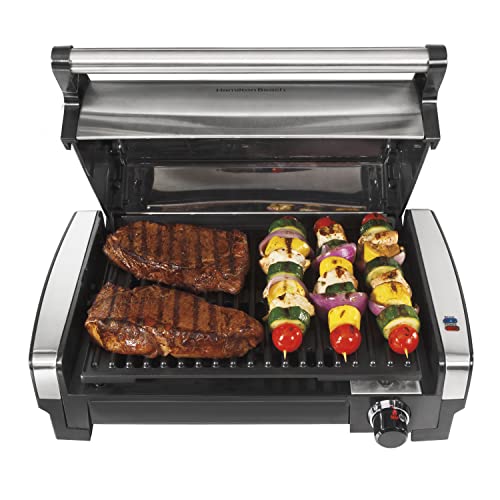 Electric Indoor Searing Grill with Adjustable Temperature Control to 450F & Portable Blender with 14 Oz BPA Free Travel Cup and Lid S927