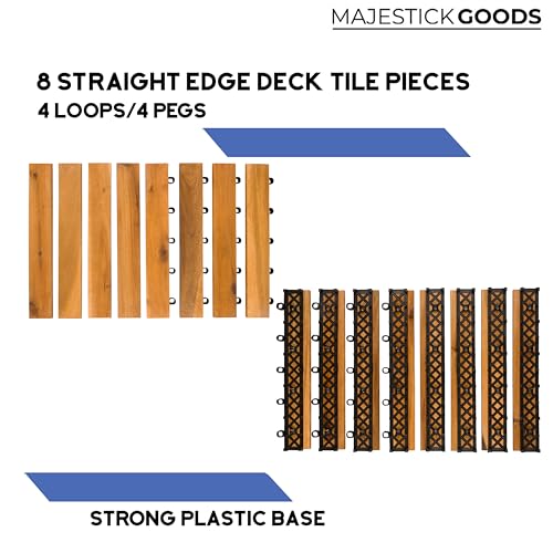 12 x 12 Acacia Hardwood Outdoor Flooring Edge Straight 8 pack B716802