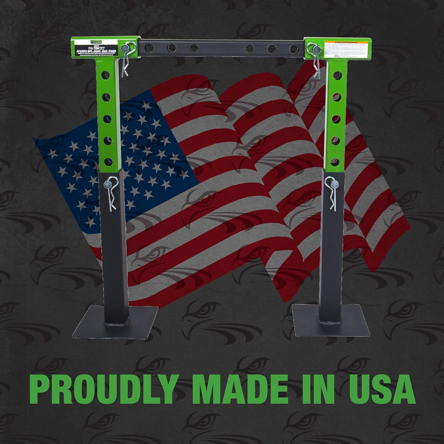 1.5 Ton ATV UTV Jack Stands with Rack Bar Saddle B15109
