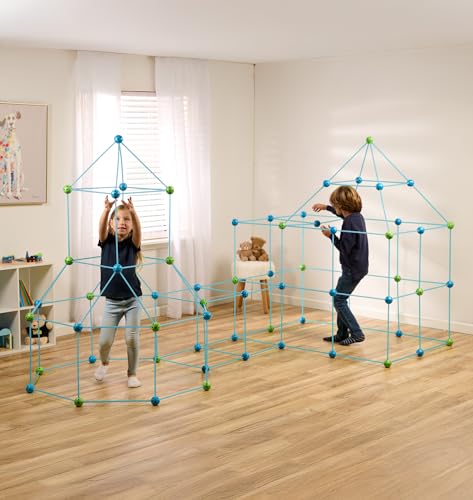 132 Piece Fort Building Kit with Connecting Sticks & Balls X21194