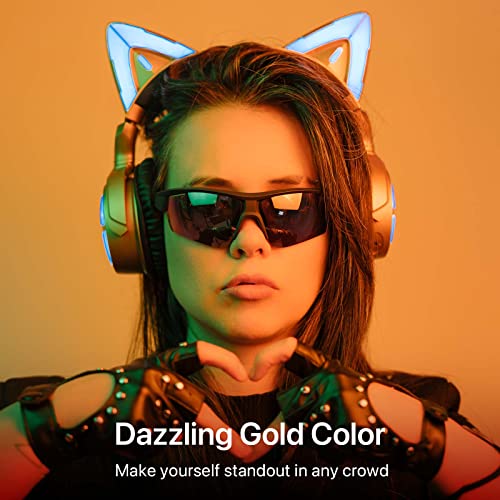 Cat Ear Headphones Wireless Bluetooth Noise Cancelling Headphones RGB Gaming Headset with Mic X3359