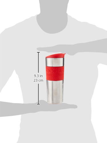 Black 15oz Vacuum Insulated Stainless Steel Travel Press P6662