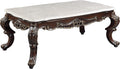 Wooden Coffee Table in Marble and Antique Oak H80314