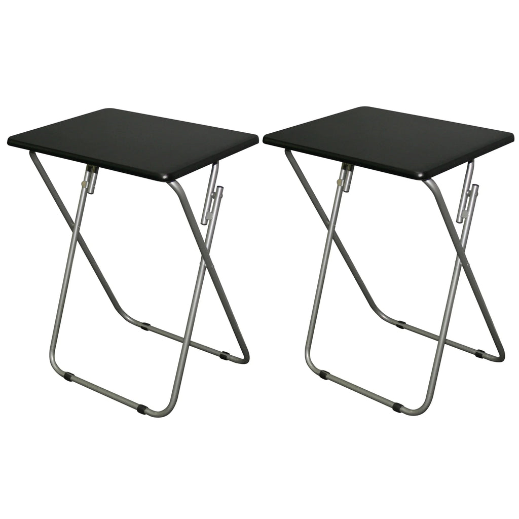 Black Set of 2 Folding TV Tray Tables K753
