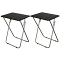 Black Set of 2 Folding TV Tray Tables K753