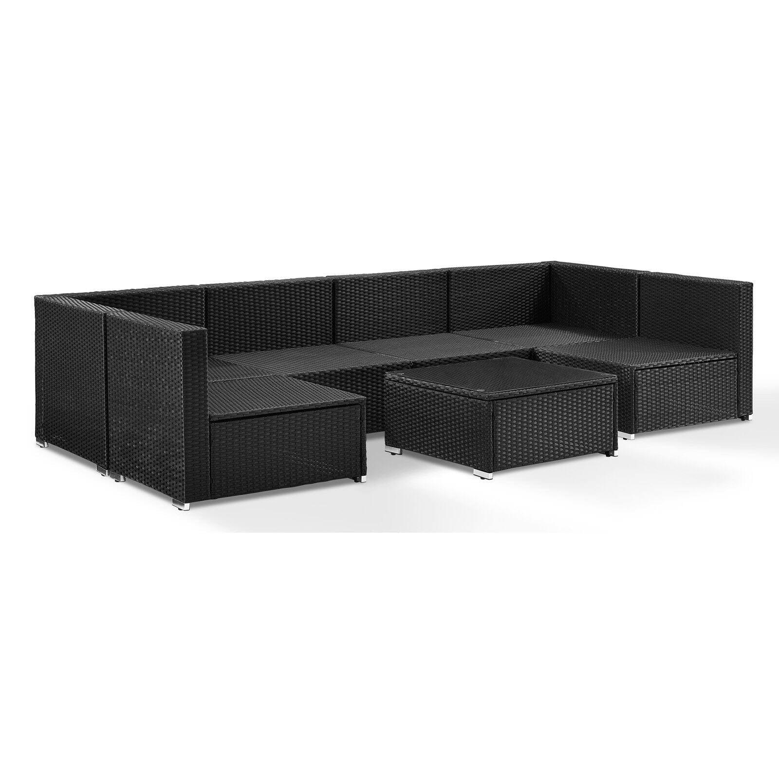 Brown 7 Piece Patio Sectional Set H97216