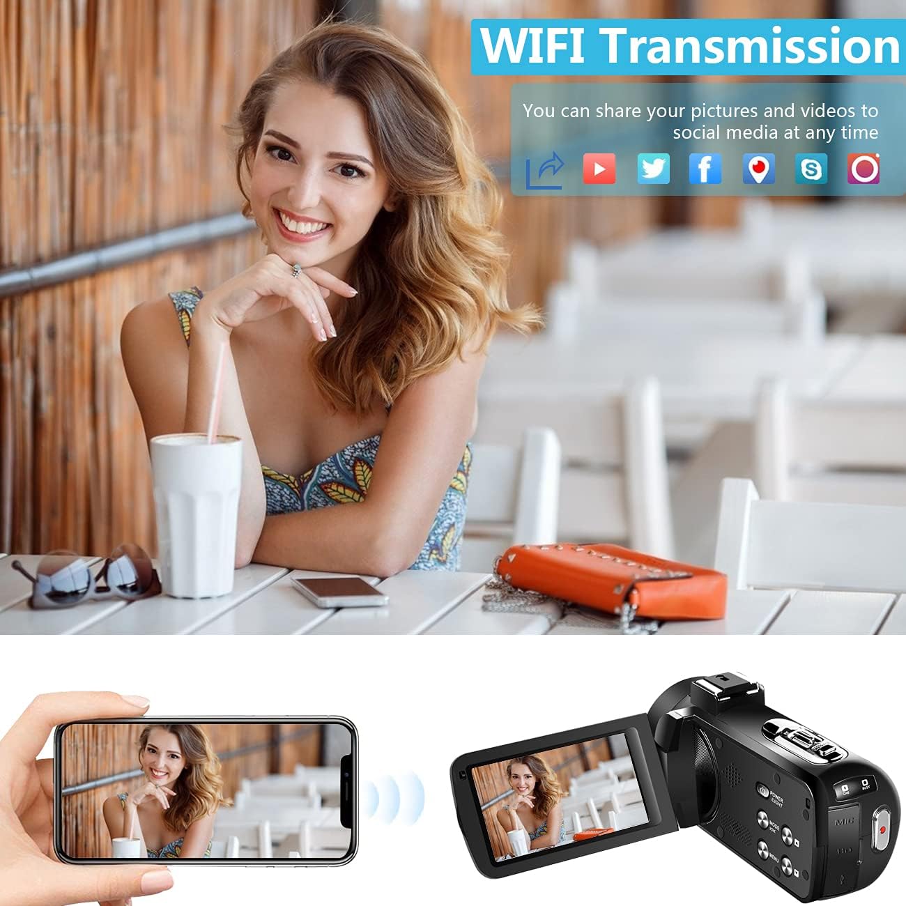 4K 56MP 18X Zoom Digital Video Camera with Touch Screen W921