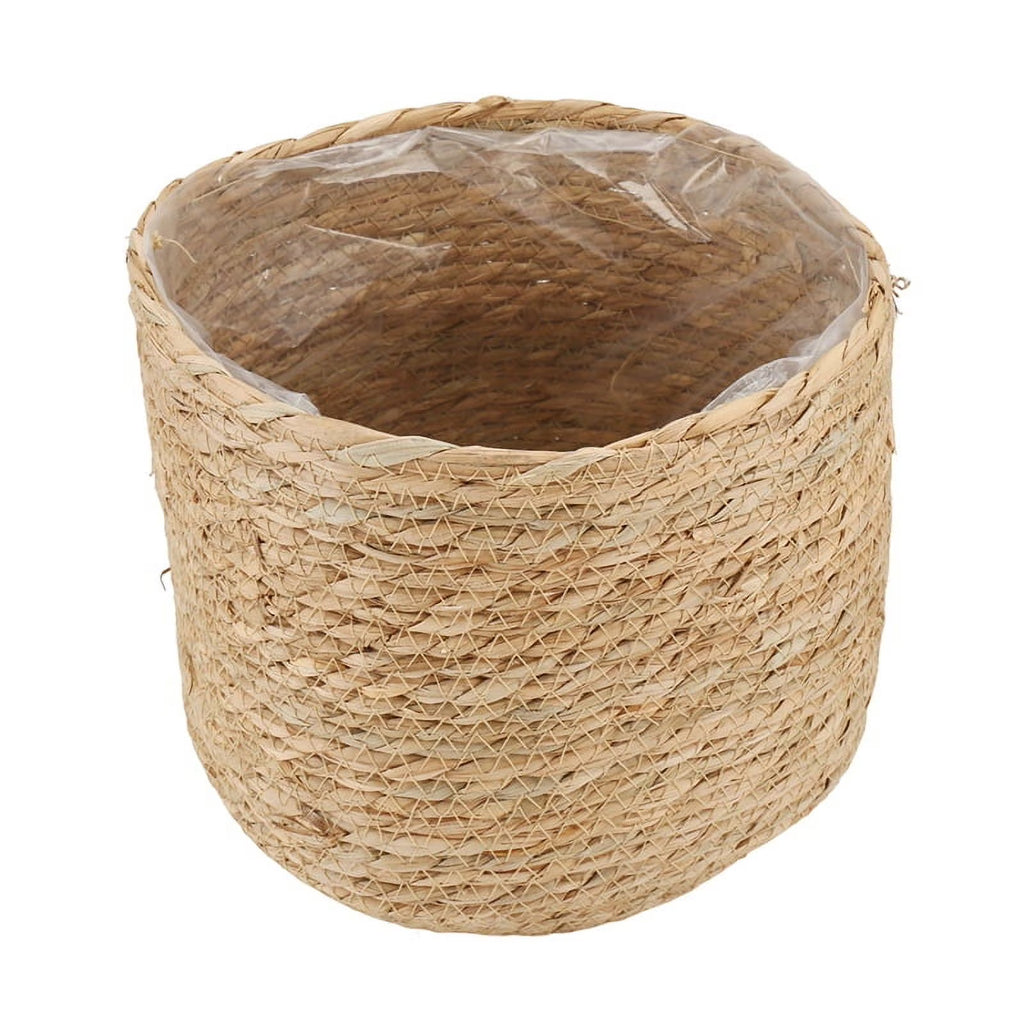 Seagrass Woven Plant Pot with Plastic Film Insert D2723