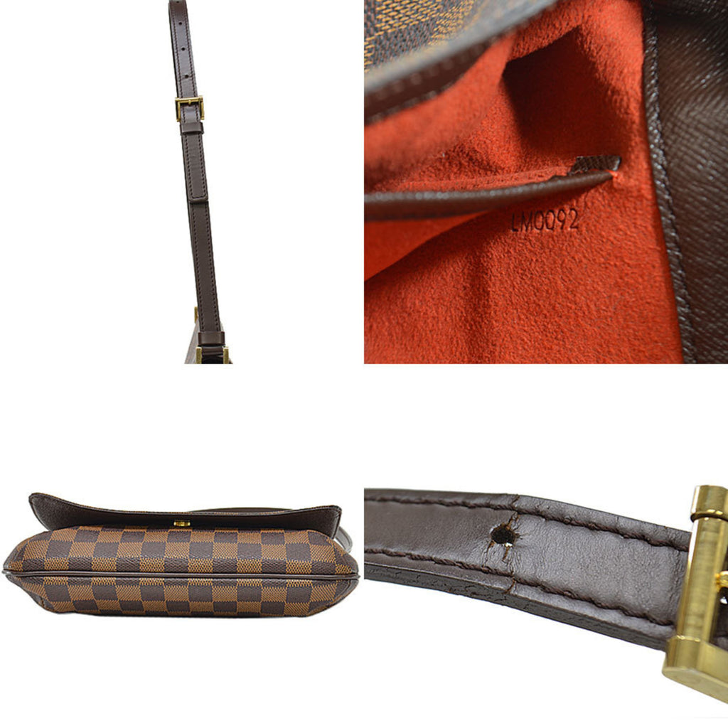 Pre-Owned Brown Canvas Shoulder Bag D322568