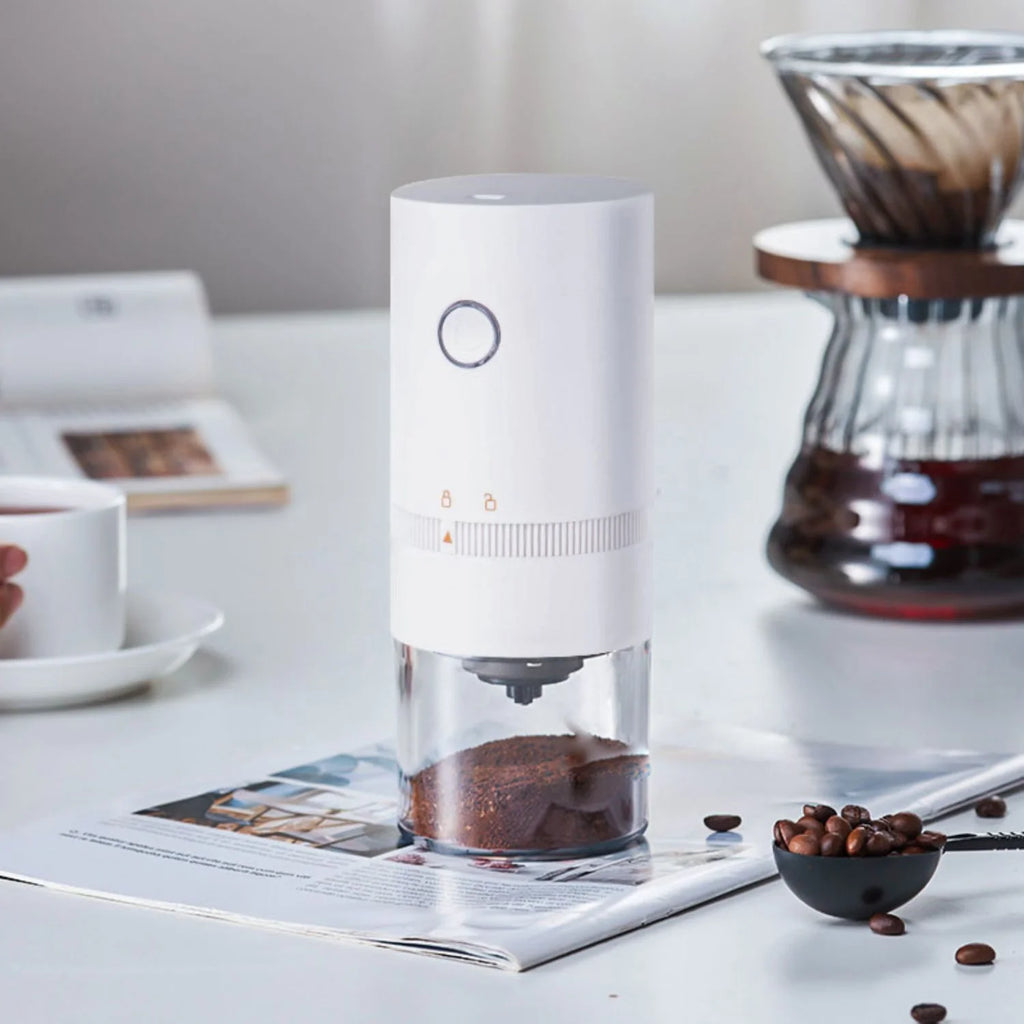 White Cordless Electric Coffee Grinder H255