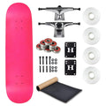 Neon Pink 7.75" Complete Skateboard with Silver Trucks and White Wheels X60036