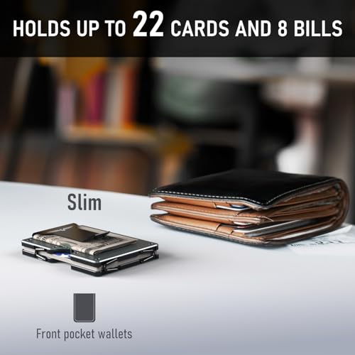Matte Black Slim RFID Blocking Front Pocket Wallet Y122443