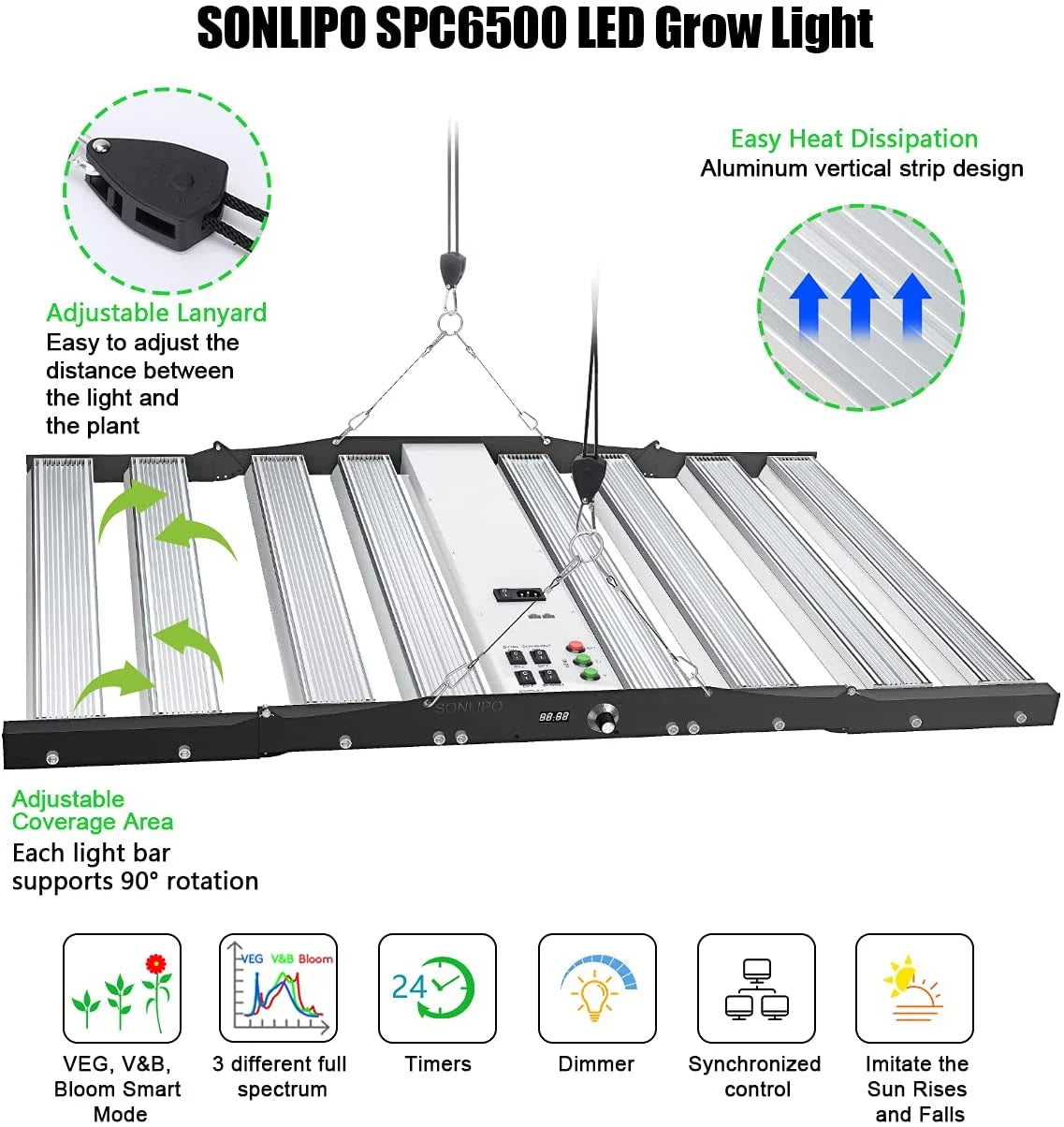 650W LED Grow Light with Full Spectrum UV & IR N376