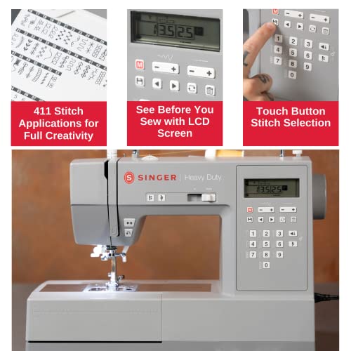 Heavy Duty Computerized Sewing Machine with 215 Stitches, LCD Screen, Metal Frame T41714