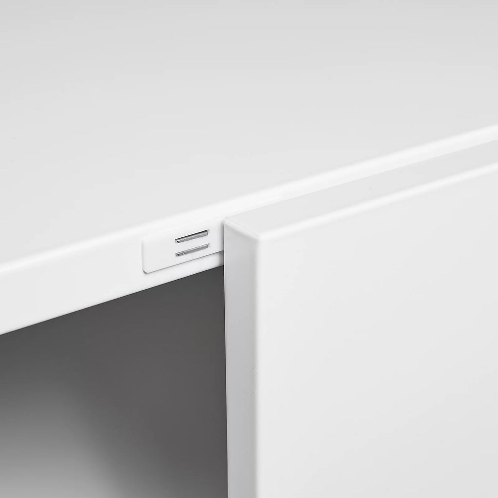 White 2 Door Mobile Lateral File Cabinet Z957