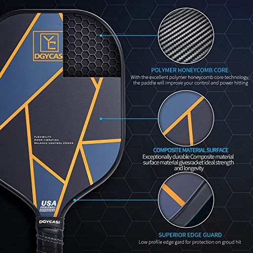 Set of 2 Carbon Fiber Pickleball Paddles with Carry Bag O197781