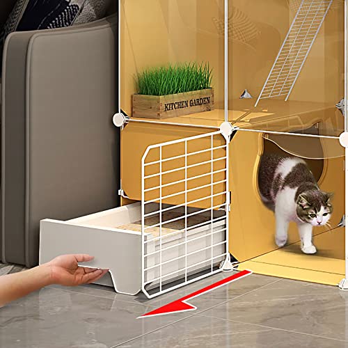 Large Cat Cage Metal Wire Indoor DIY Kennels Crate with Cat Litter Box N8321