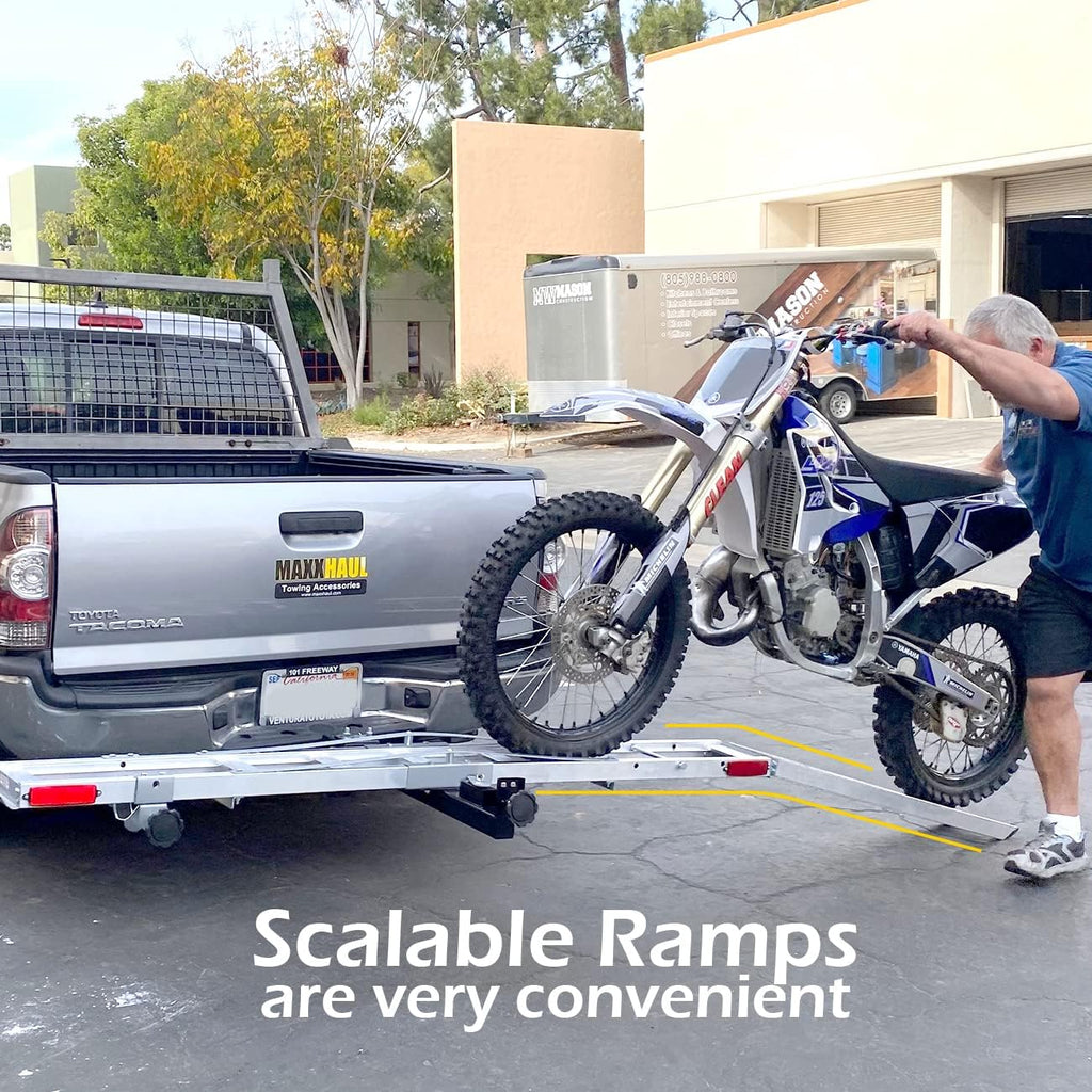 Aluminum Motorcycle Dirt Bike Carrier with Ramp 400 Lbs Capacity A333219
