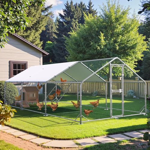 Large Chicken Coop with Anti-UV Cover D6378